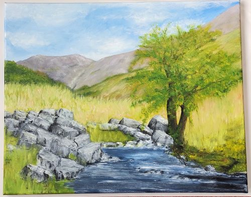 CD, Stream near Haweswater, oils.